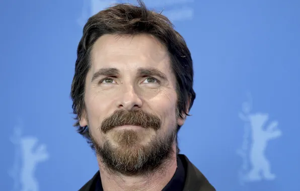 Picture background, actor, smiling, Christian Bale