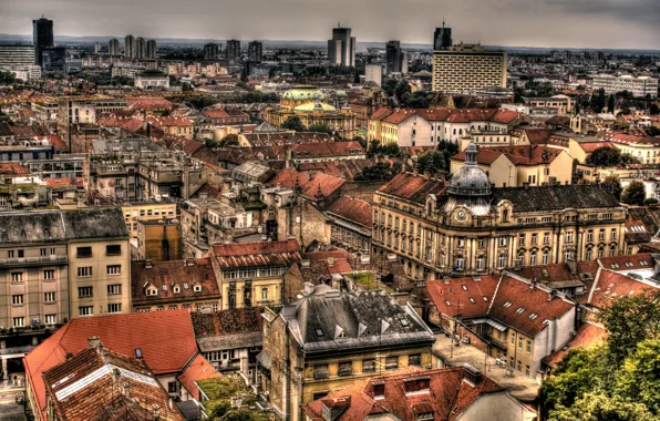 City, the city, building, roof, Croatia, capital, Croatia, Zagreb