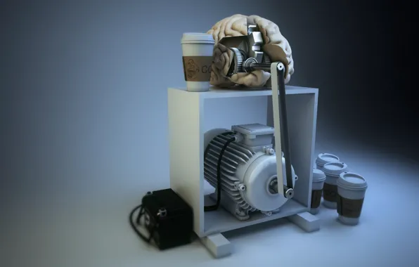 Coffee, motor, brains