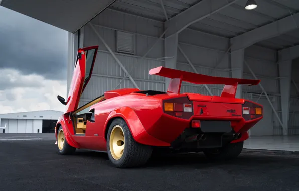 Lamborghini, lambo, Countach, Lamborghini Countach 5000QV, rear wing