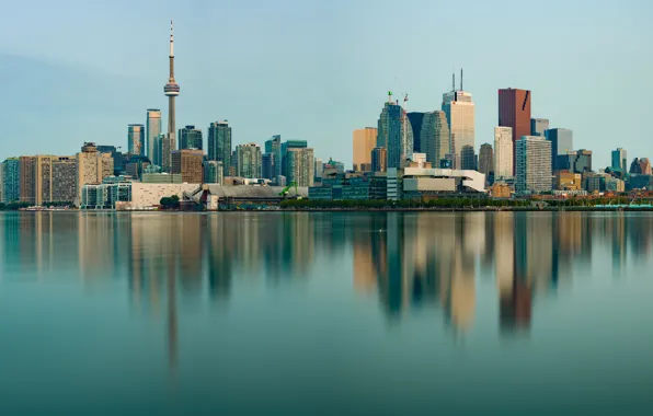 Reflection, tower, home, Canada, Toronto