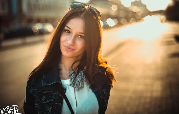 Girl, brunette, glasses, photographer, photography, photographer, Vladimir Smith, Vladimir Smith