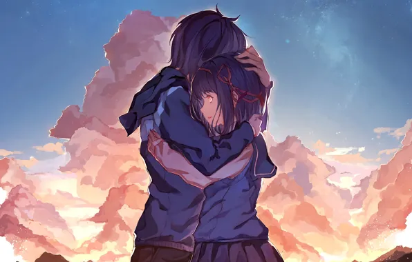 Girl, love, guy, Your name, Kimi No VA On