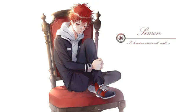 Picture chair, anime, art, guy, Teacher-mafia Reborn, Katekyo Hitman REBORN!, enma kozato