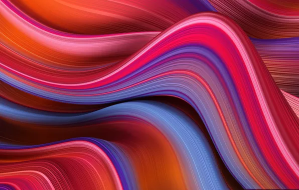 Picture wave, line, pattern, paint, the volume