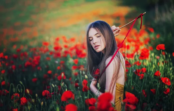 FIELD, FLOWERS, RED, TAPE, MAKI, The Catalina Model