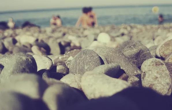Picture beach, summer, stones