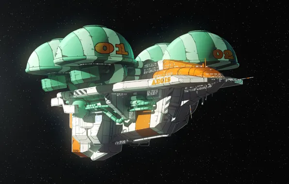 Stars, Space, Ship, Art, Spaceship, DOFRESH, by DOFRESH, Course silencieuse