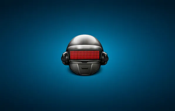 Picture techno, helmet, house, blue background, daft punk, electronic rock