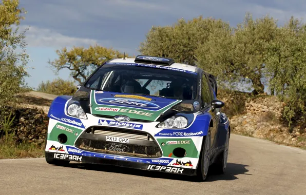 Picture Ford, Sport, Race, Lights, WRC, Rally, Fiesta, The front