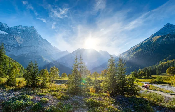Landscape, mountains, nature, Alps