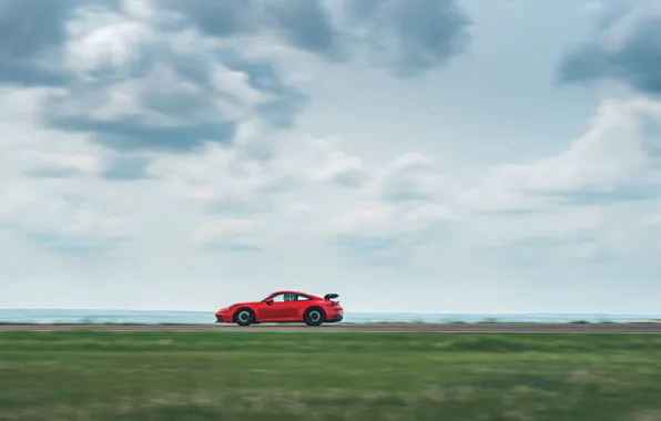 Car, 911, Porsche, sky, Porsche 911 GT3, side view