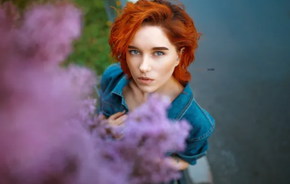 Look, girl, face, red, redhead, Alexander Drobkov-Dark, Maria Larina