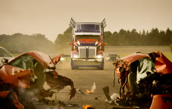 Picture robots, truck, Transformers, Transformers: Age of extinction, Age Of Extinction
