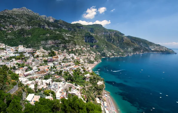 Sea, Italy, Italy, Positano, Amalfi
