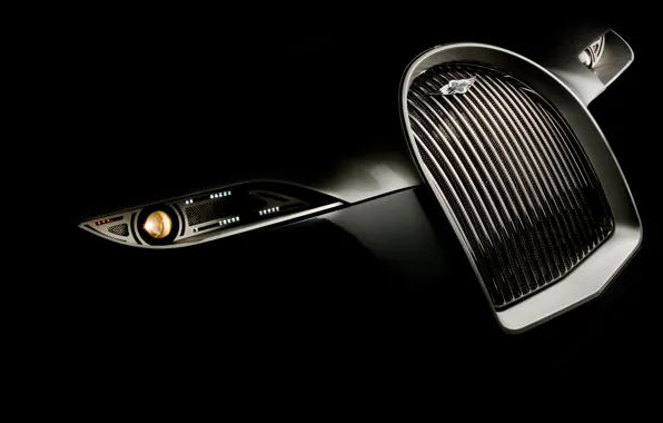 Lights, bumper, black background, Morgan, Headlights, Eva
