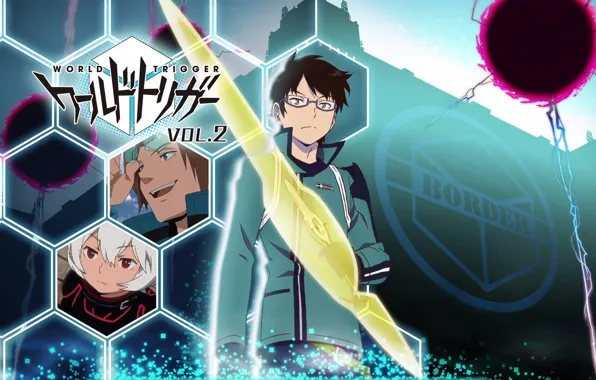 Anime, art, guy, World Trigger, The pulse of the world, Osama