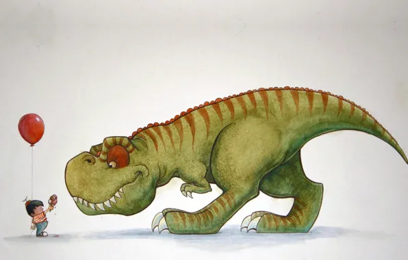 Picture dinosaur, boy, baby, art, ice cream, tireks, treat