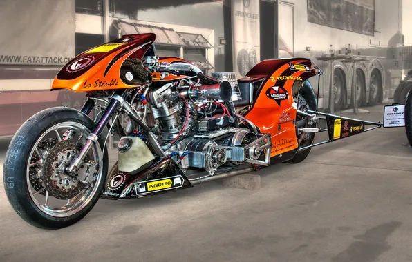 Picture design, HDR, motorcycle, form, bike, dragster