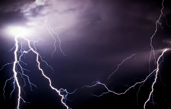 The sky, night, lightning, category, electricity