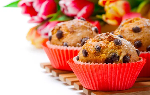 Flowers, cookies, tulips