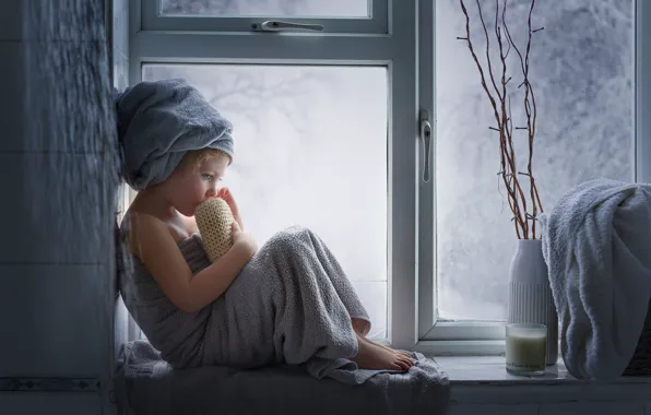 Picture home, window, girl