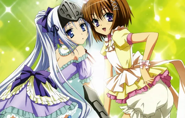 Joy, lights, bow, long hair, friend, ruffles, Haruna, Euckiwoo Bright Scythe