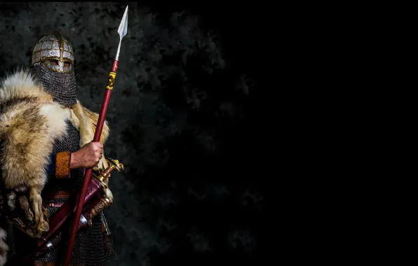 Picture Warrior, Black background, Spear, Wandalska era, Valsgärde 8, King, Sword Valsgarde 8, Valsgarde 8