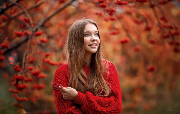 Picture autumn, Girl, Christina Vostruhina, Anna Shuvalova