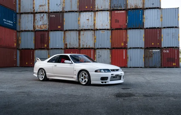 Nissan, White, Skyline, Nissan Skyline, R33, Skyline R33