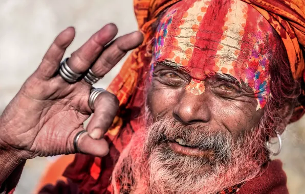 Portrait, Nepal, sadhu