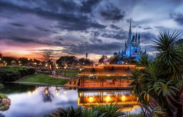 The evening, amusement Park, Disneyland