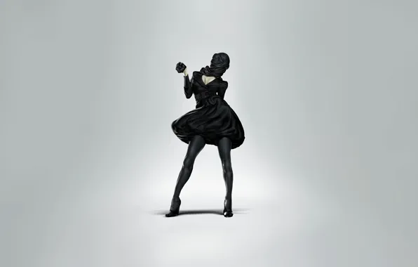 Girl, Minimalism, Style, Girl, Dress, Art, Art, Style