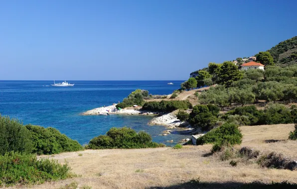 Picture Greece, the island of Zakynthos, rocky beach