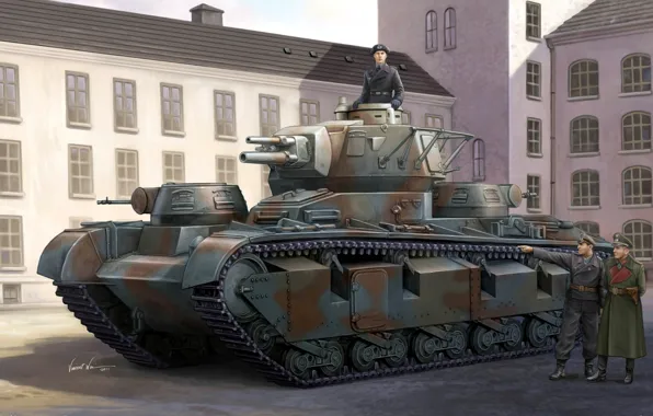 Figure, art, tank, almost, average, Panzerkampfwagen, used, commercially