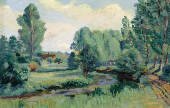 Landscape, picture, Arman Hyomin, Armand Guillaumin, Jouy-EN-JOSAS