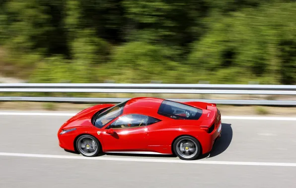 Speed, Ferrari, red, 458 Italia