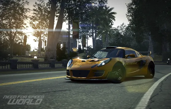The city, sports car, view, Lotus Elise, Need for speed World