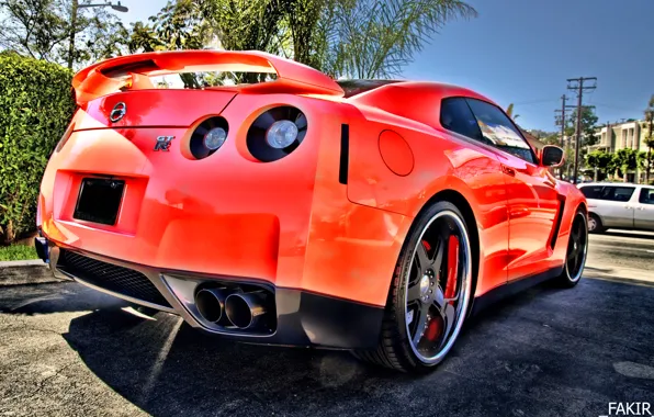 Machine, Nissan, red, gt-r