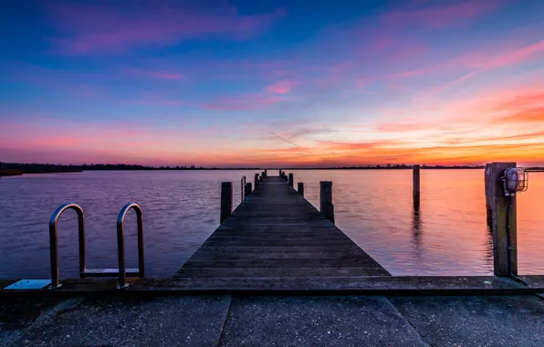 Sunset, pierce, Netherlands, Holland