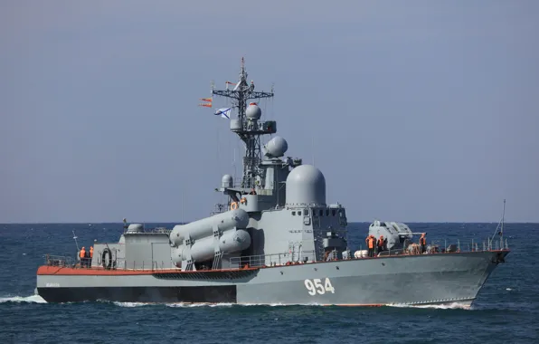 Picture ship, rocket, The black sea, Ivanovets