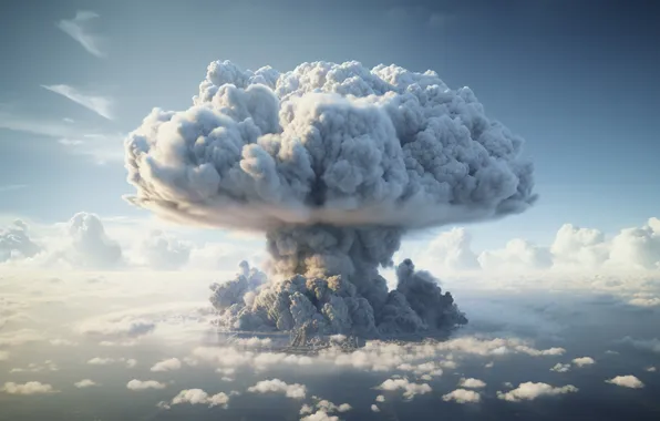 Mushroom, The explosion, Digital art, A nuclear explosion, AI art, Nuclear weapon, The Art of …