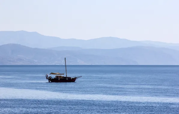 Sea, summer, sunset, the evening, calm, Crimea