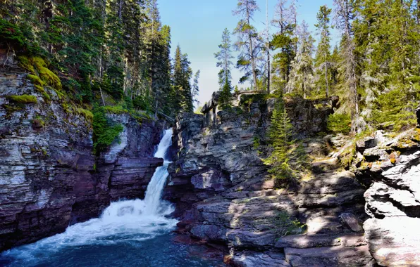 Nature, Stream, Waterfall, Rocks, River, Forest, Landscape, Thresholds