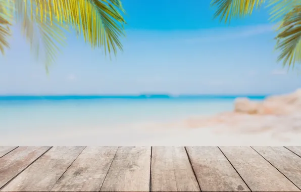 Picture sand, sea, wave, beach, summer, the sun, palm trees, summer