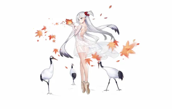 Girl, sexy, cleavage, long hair, dress, boobs, anime, beautiful