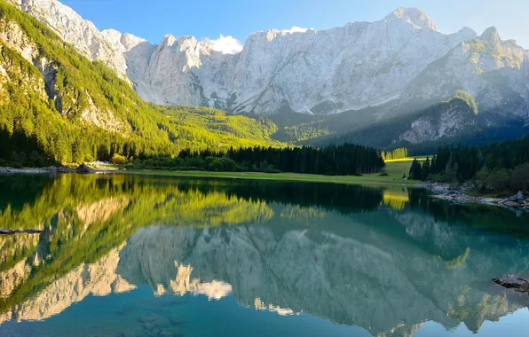 Photo, Nature, Mountains, Lake, Forest, Italy, Landscape, Belopeška lake