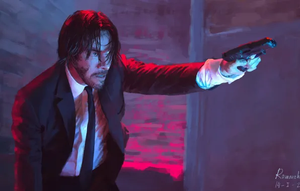 Art, Keanu Reeves, Keanu Reeves, John Wick, John Wick