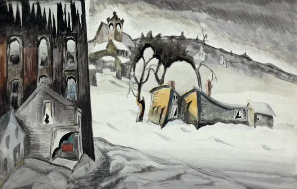 Picture 1918, Charles Ephraim Burchfield, February Dusk