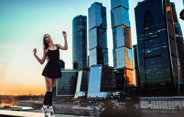 The city, dance, grace, Russia, ballerina, Pointe shoes